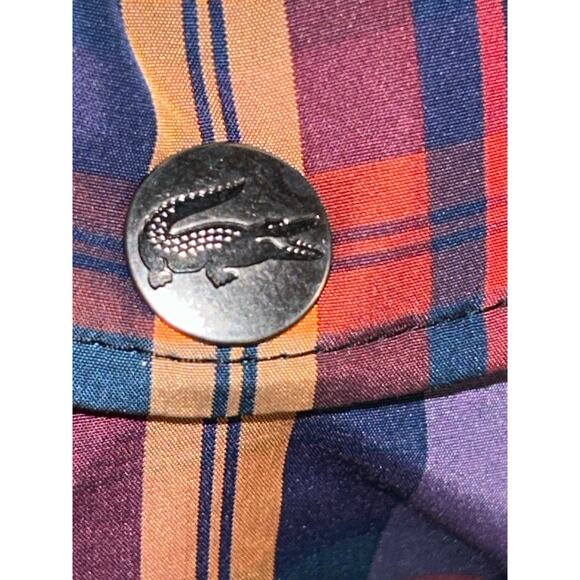 LACOSTE Live Madres Sporty Unisex Checkered Plaid Windbreaker Jackets Hoodie - Picture 12 of 14